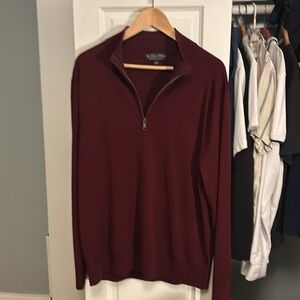 Men’s Brooks Brothers Sweater- Size L- Maroon-100% Merino Wool